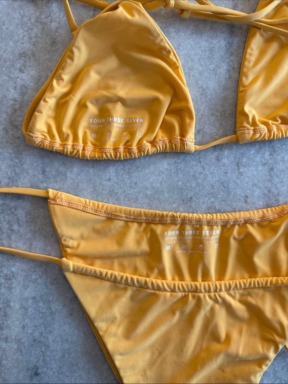 437 Bikini Set in Apricot - Sanders top and Kenzie Bottoms - Size medium - Picture 3 of 6